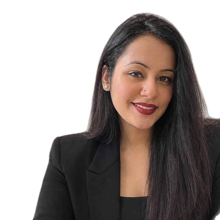 Me, smiling in a black blazer